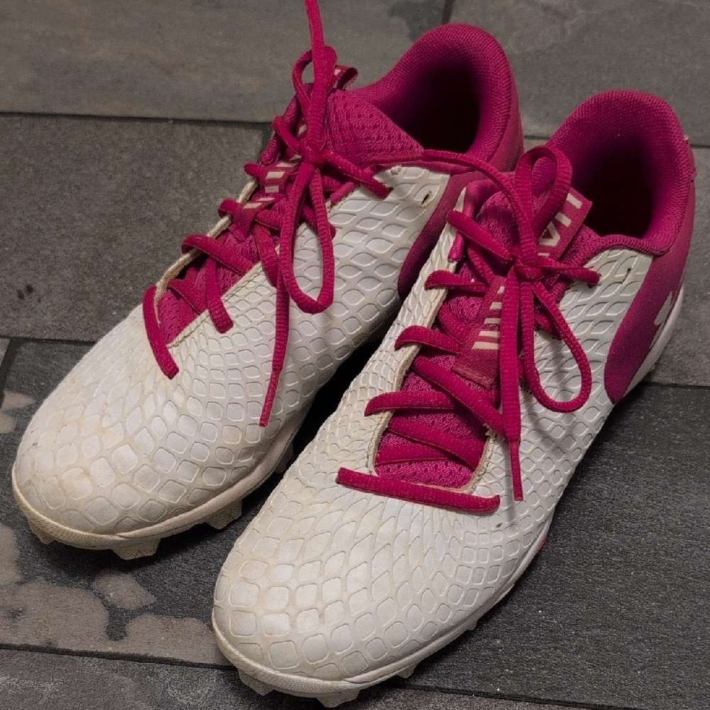 Women's White and Pink Athletic Shoes